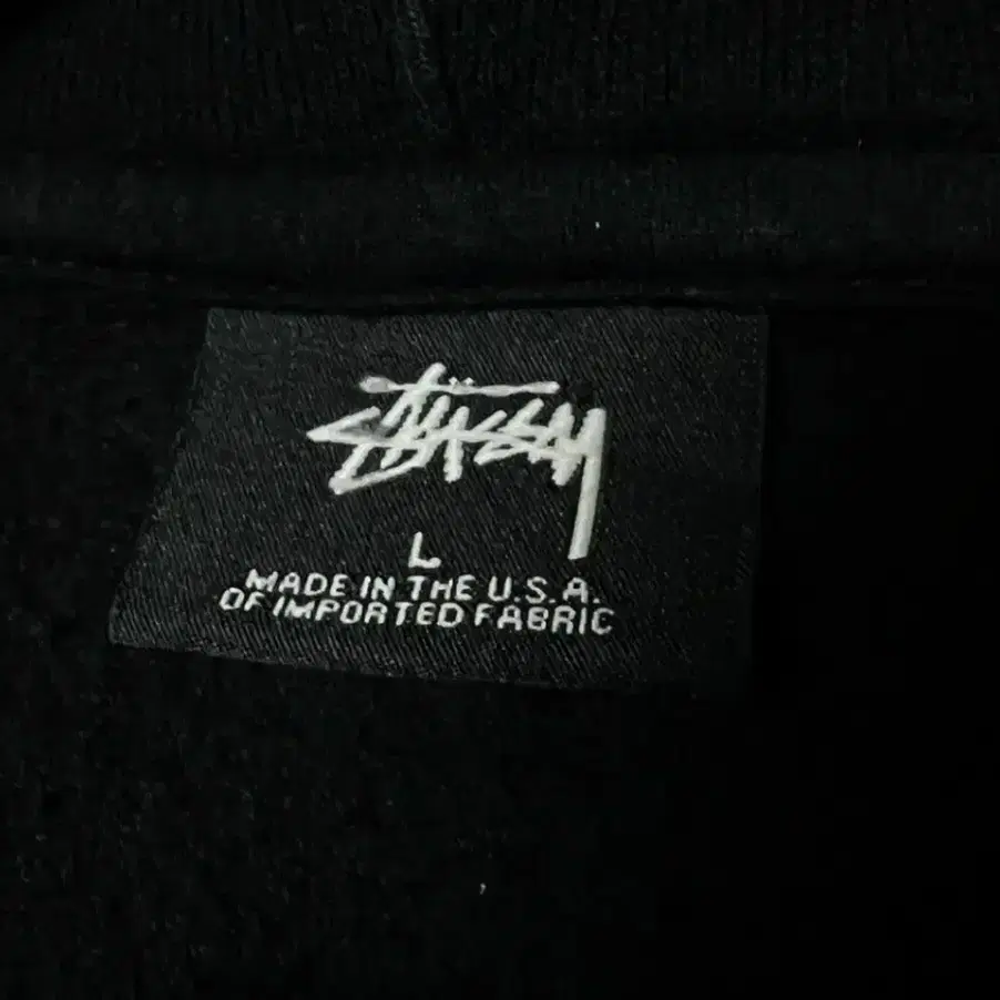 [L,100]스투시 스웻 후드티 블랙 stussy