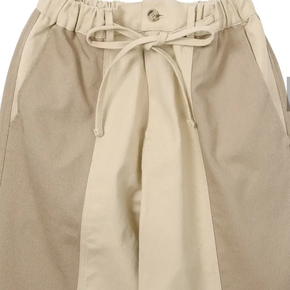 Tri Mixed Cotton Pants [BEIGE]