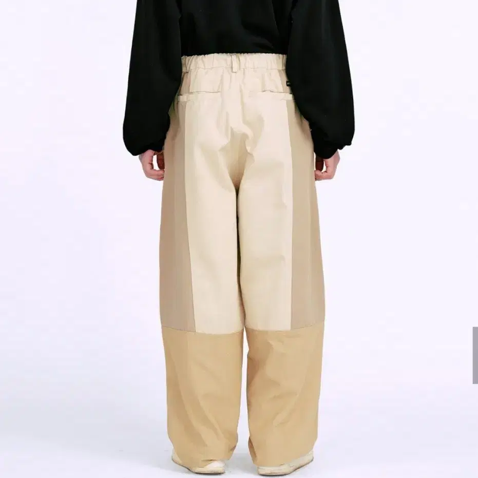 Tri Mixed Cotton Pants [BEIGE]