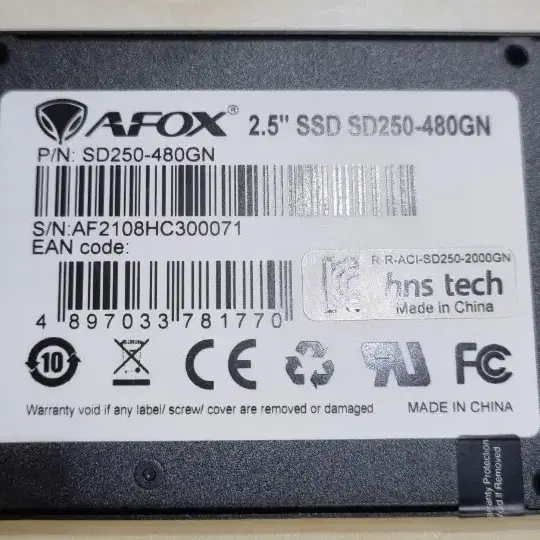 AFOX 480GB SSD