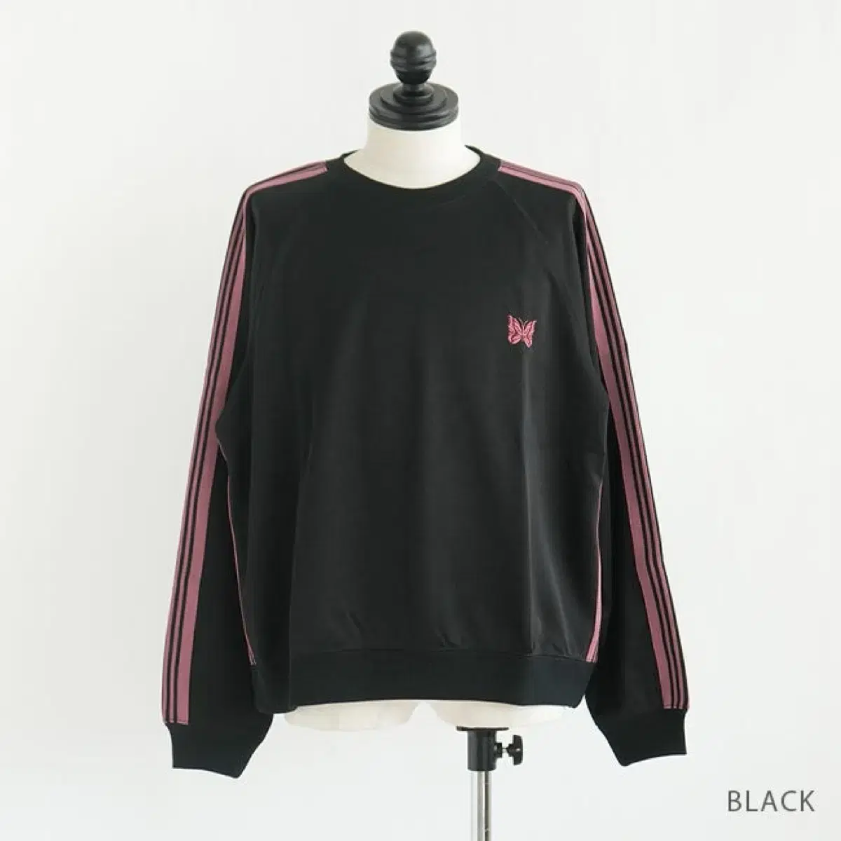 Needles Track Crewneck Smooth Black L Size