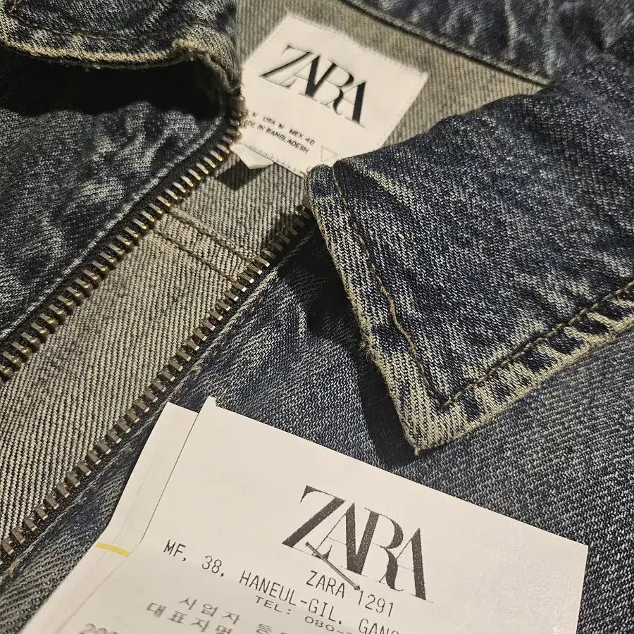 자라(ZARA)데님 청자켓