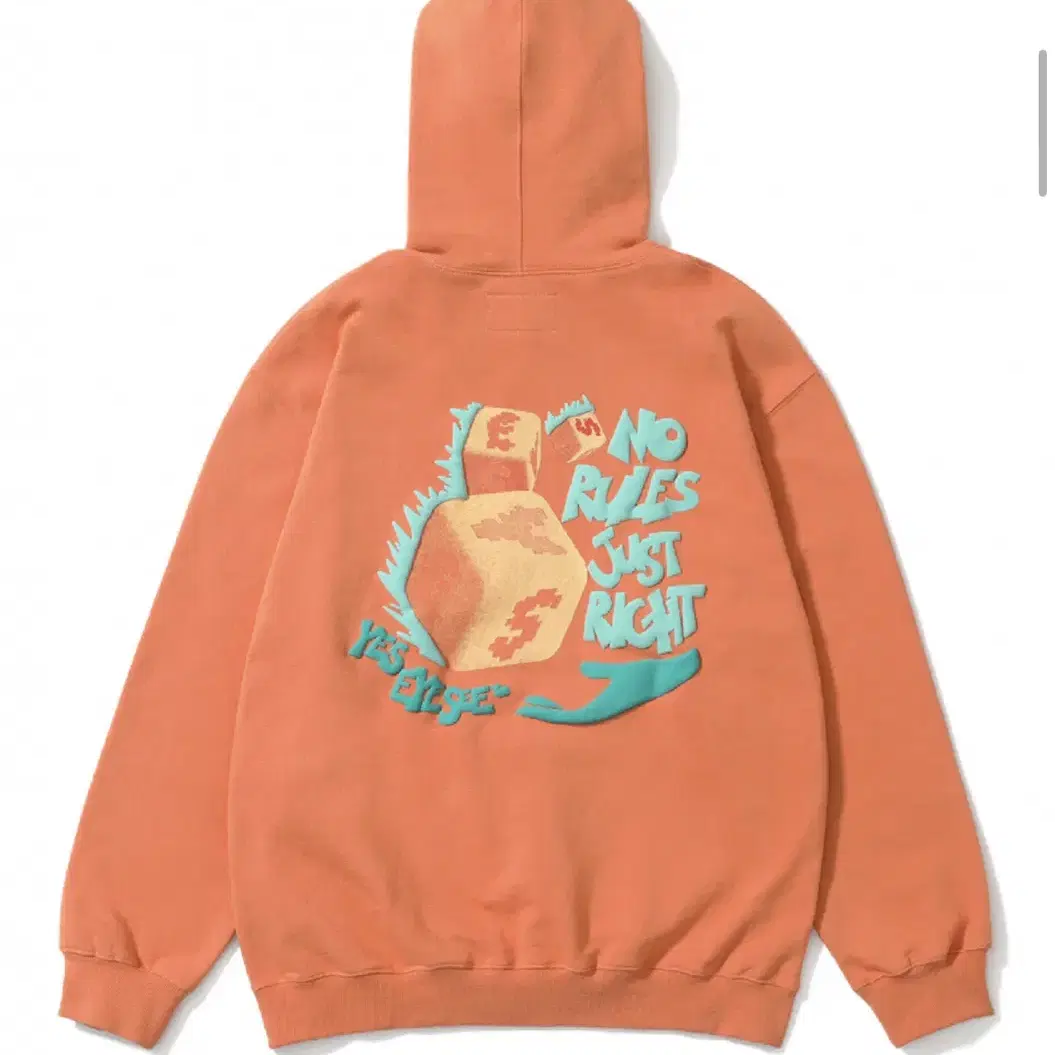 예스아이씨 Y.E.S Dice Hoodie Salmon