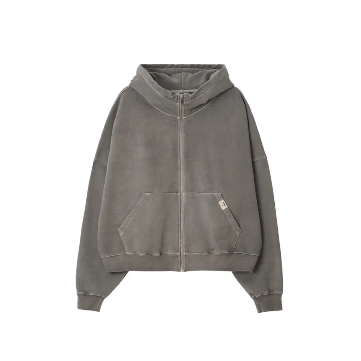 글로니 G CLASSIC WASHED BOXY ZIP UP (GRAY)