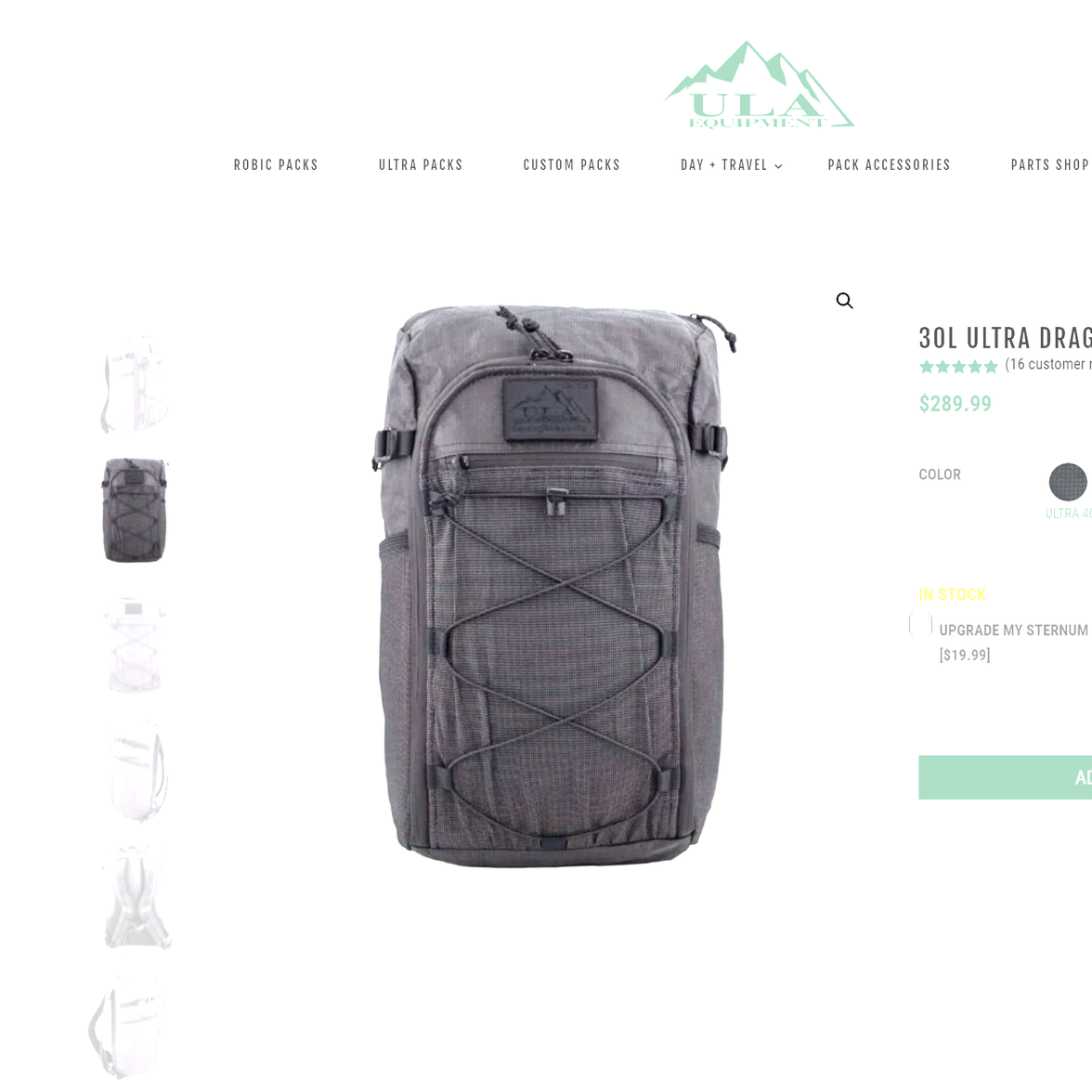 ULA Equipment dragonfly 백팩 backpack