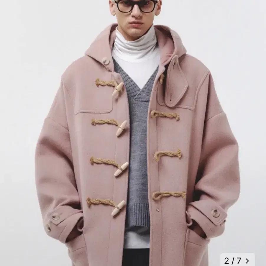 메인부스 Oversized Duffle Coat(PINK) 더플코트 떡볶