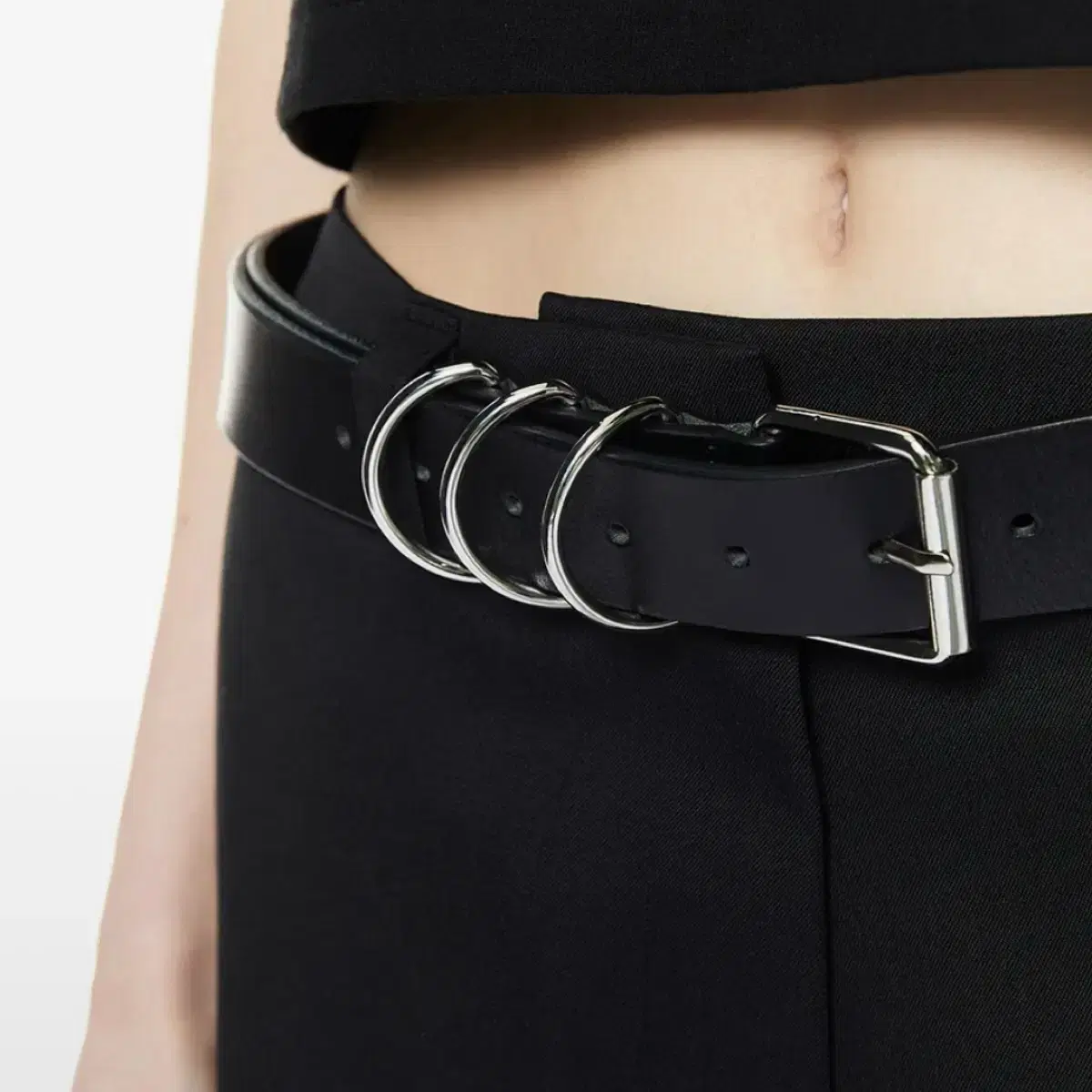 엘씨디씨티엠 SQUARE BUCKLE LEATHER BELT