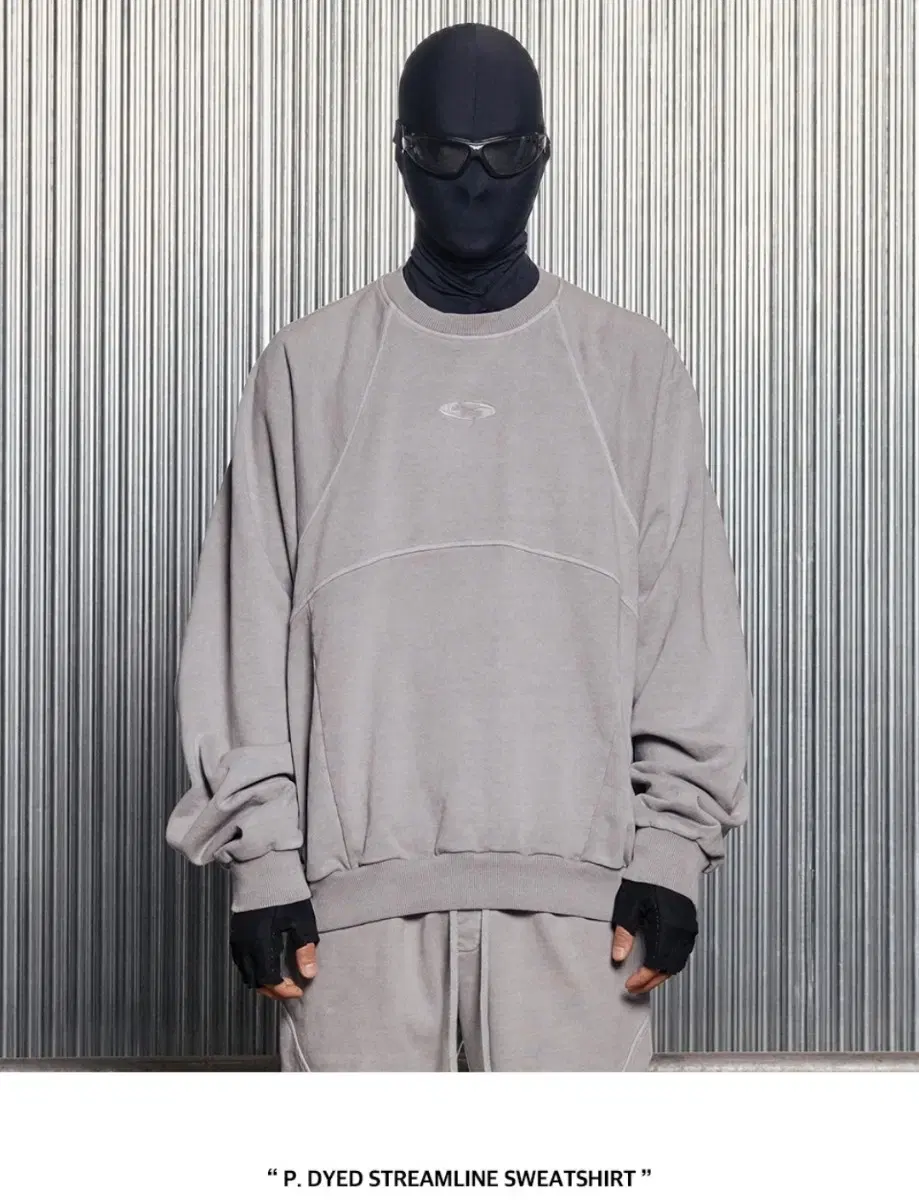 P. DYED STREAMLINE SWEATSHIRT[LIGHT GREY