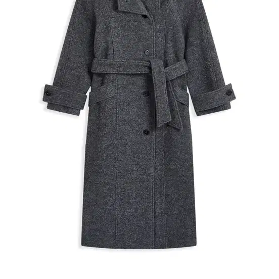 오픈와이와이 코트WOOL HIGH-NECK COCOON COAT, GRA