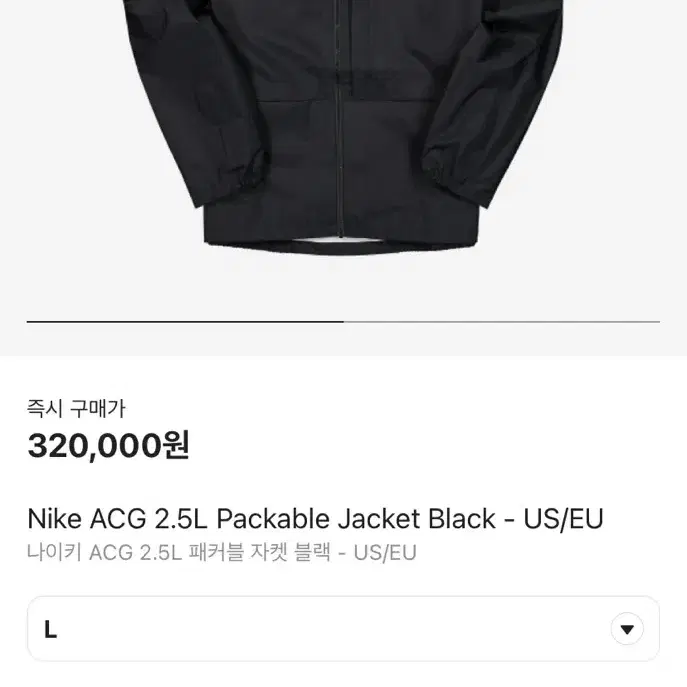 [2XL] 나이키 ACG 2.5L 패커블 자켓 블랙