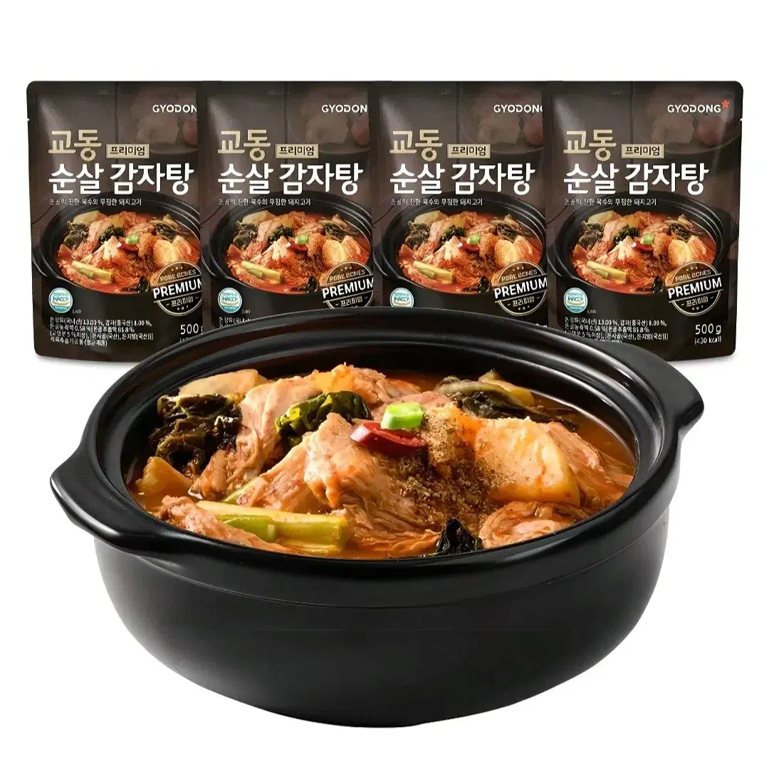 교동식품 교동 프리미엄 순살 감자탕, 500g, 4개