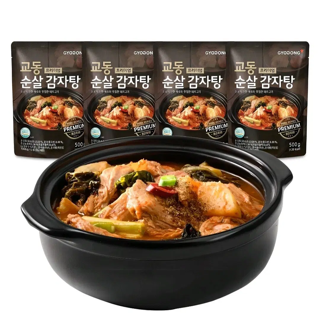 교동식품 교동 프리미엄 순살 감자탕, 500g, 4개