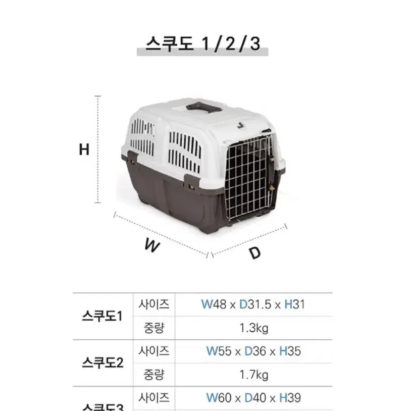 MPS 반려동물 스쿠도2 메탈 이동장 미사용 새제품