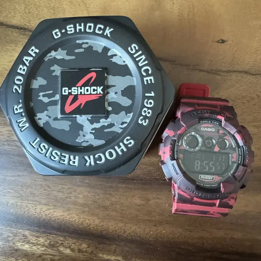 G shock 지샥 GD-120CM-4DR 레드 카모플라쥬