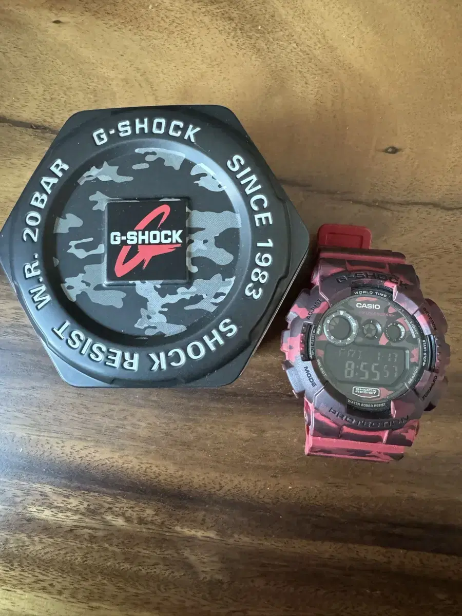 G shock 지샥 GD-120CM-4DR 레드 카모플라쥬