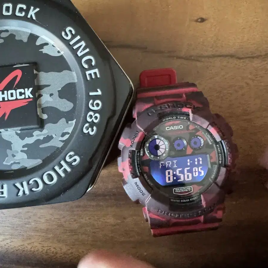 G shock 지샥 GD-120CM-4DR 레드 카모플라쥬