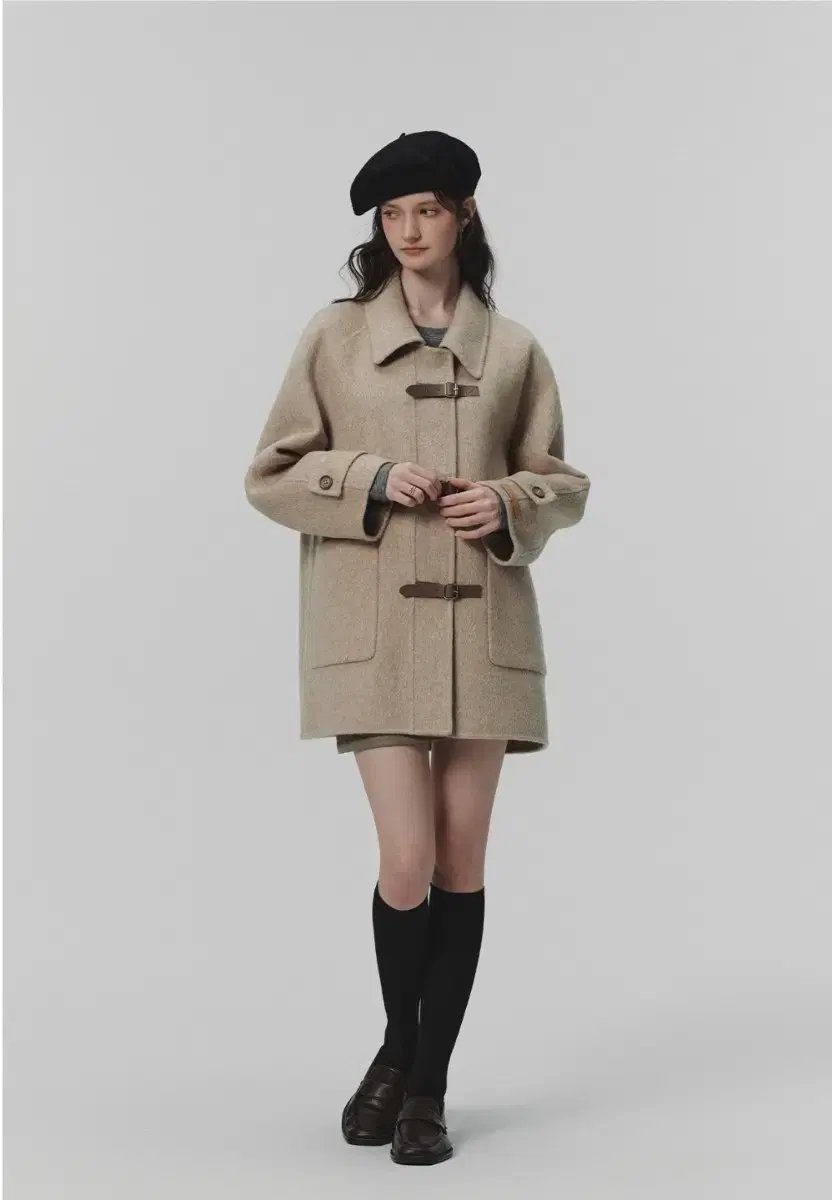 르니나 CAEL handmade wool buckle short coat