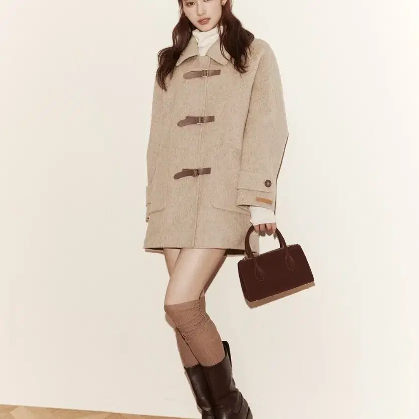 르니나 CAEL handmade wool buckle short coat