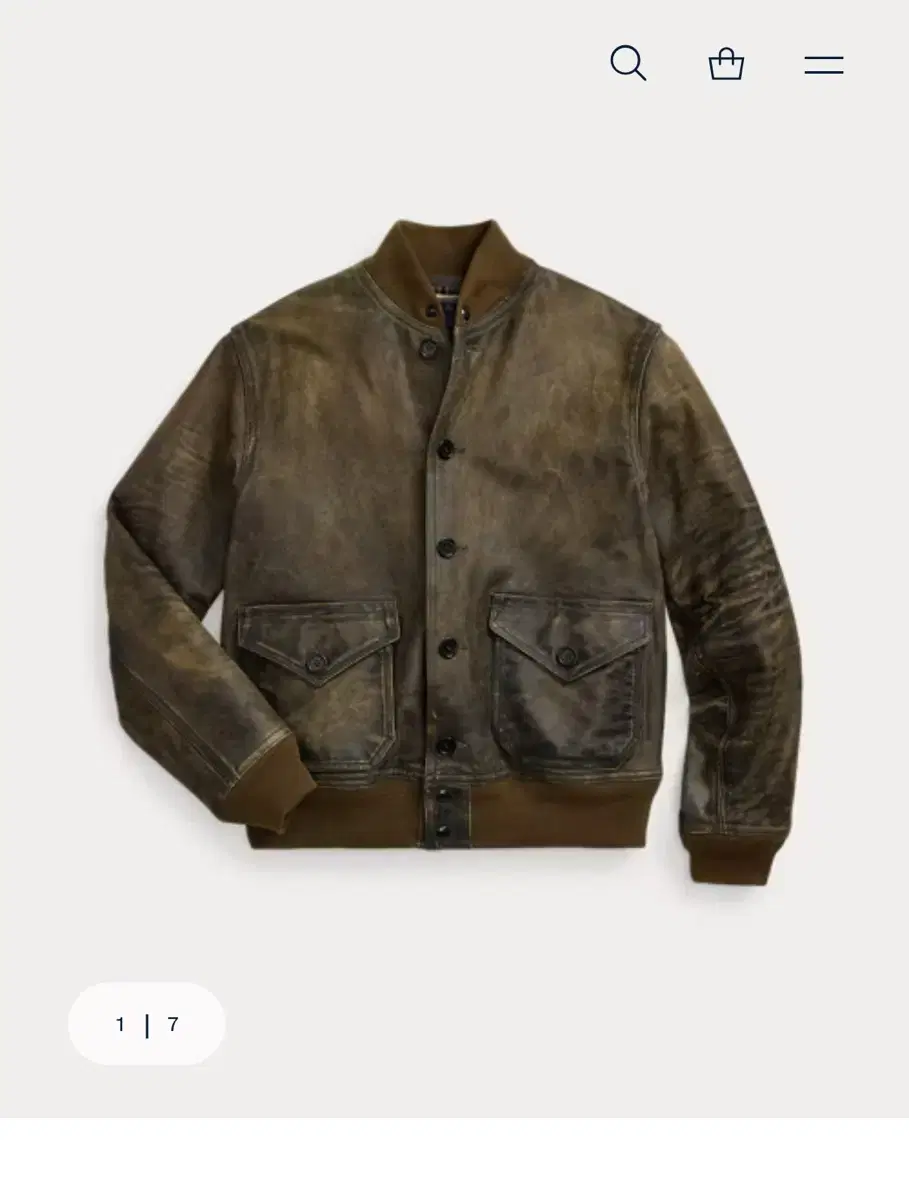 RRL Leather A-1 Bomber Jacket S