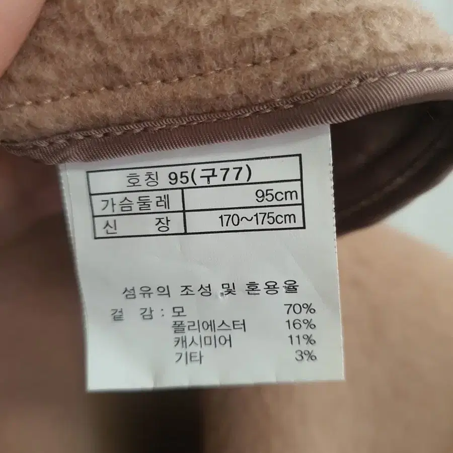 김서룡 모 70% 오픈형 코트 95 (77, 베이지, 허리끈있음)