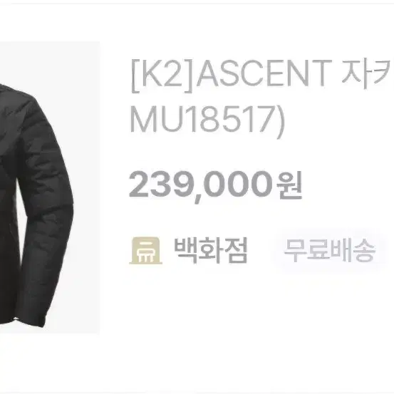 K2 ASCENT 다운자켓