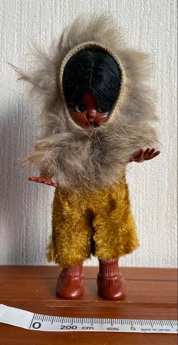 앤티크 기념품 에스키모 인형 가방 포함