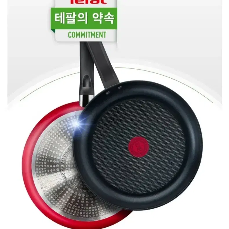 테팔 인덕션 딜라이트 프라이팬 세트 2개, 레드, 프라이팬 24cm,28