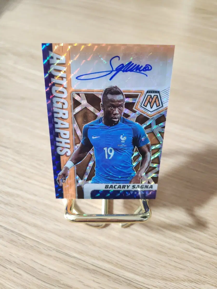 21-22 Panini Mosaic 50 Limited Arsenal Bacary Sagna Autograph Football Kards