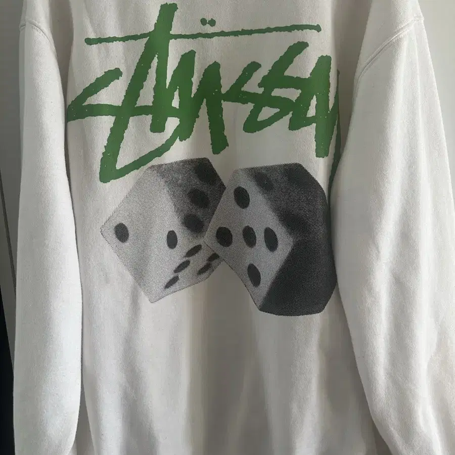 Stussy 스투시 다이스 주사위 후드티 화이트 L 사용감 있음