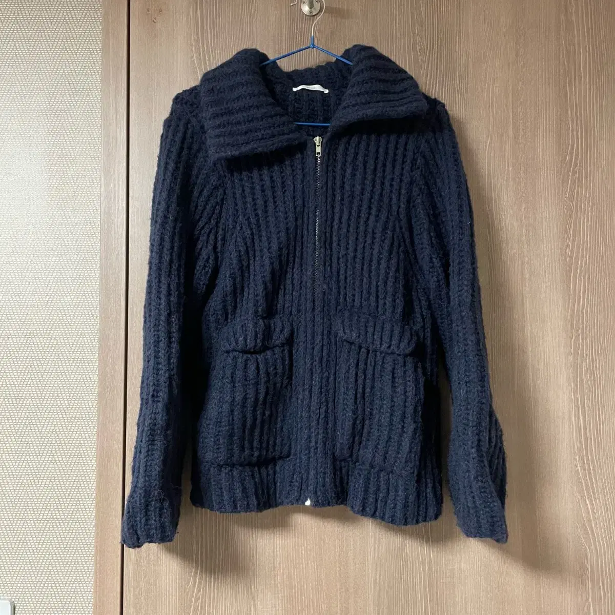 Neppnine Zip-up Jacket Sweater Knit Zip-up Knit Zip-up Navy Indigo Knit