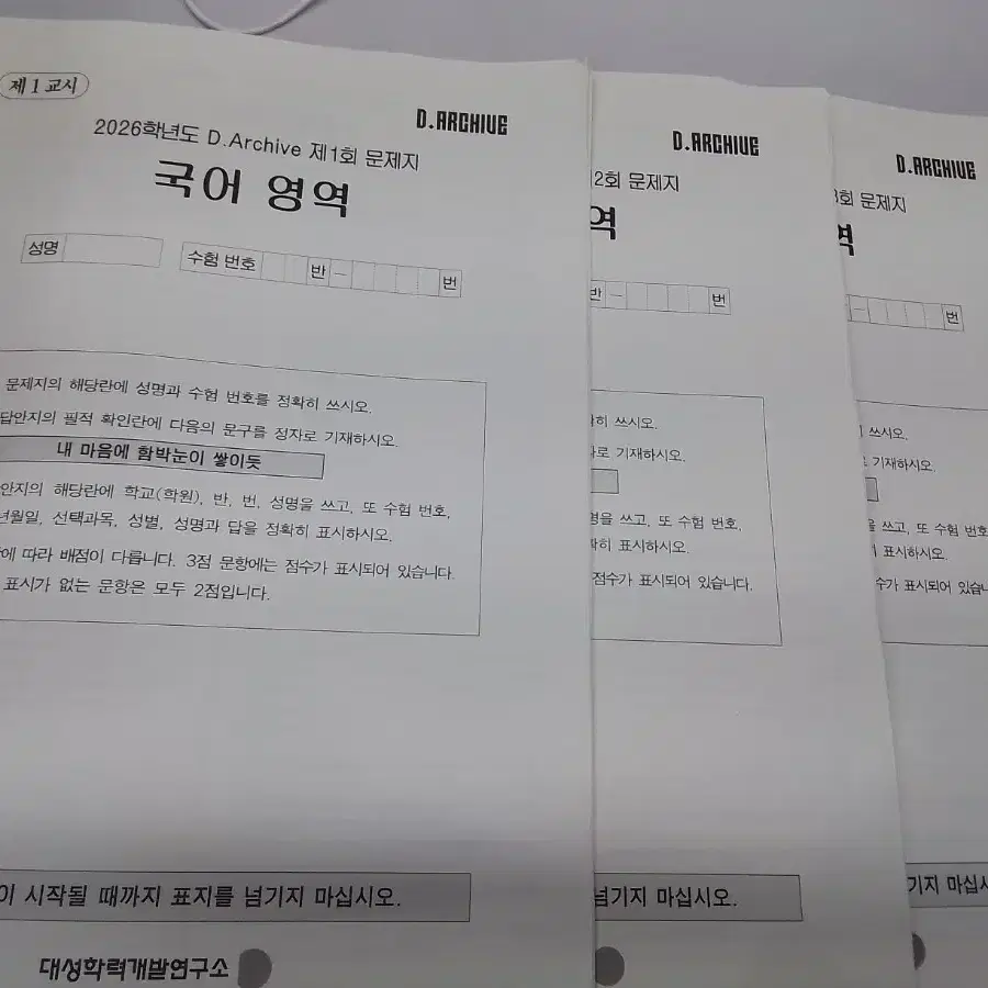 2026 강대 디카이브 국어