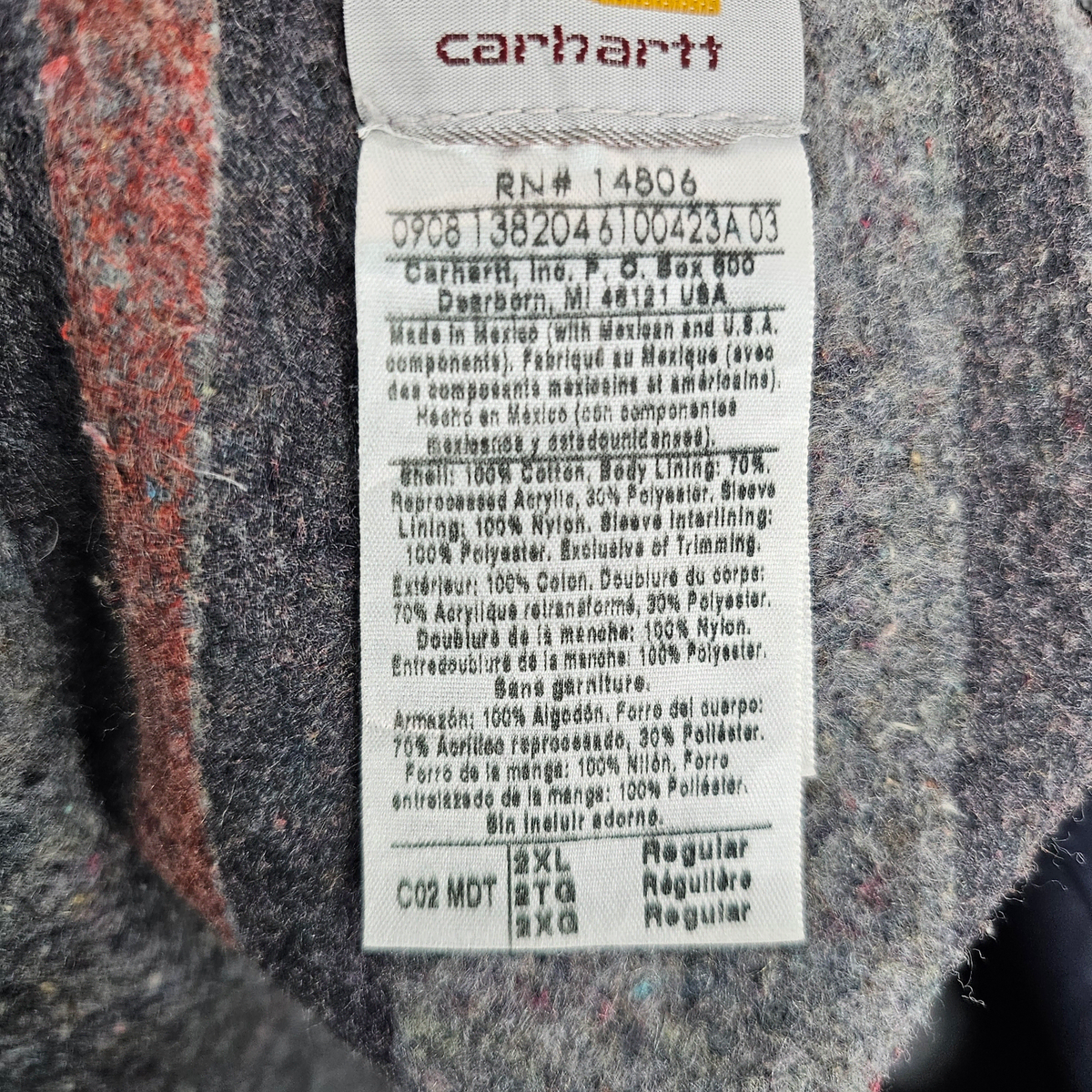 [2XL] carhartt 칼하트 블랭킷 초어 워크자켓