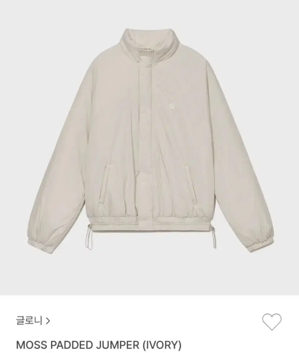 글로니 MOSS PADDED JUMPER (IVORY) 패딩