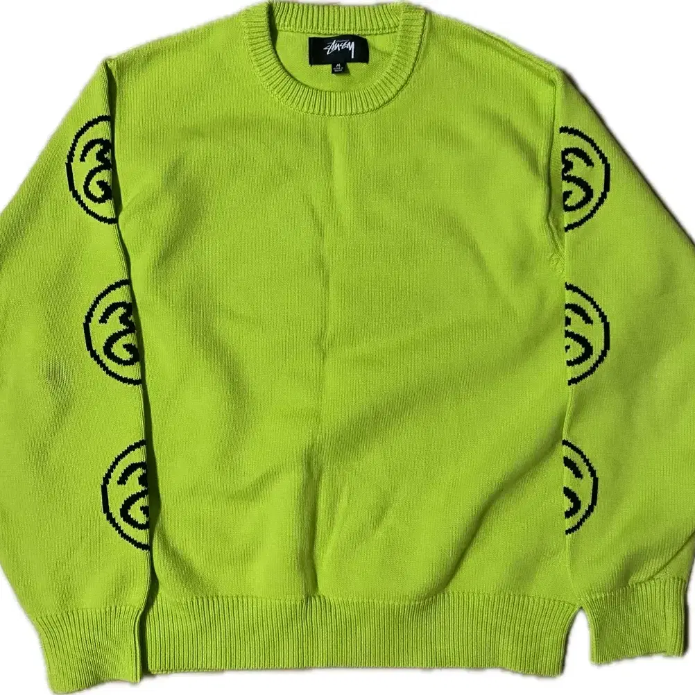 Stussy sslink knit lime  스투시 ss링크 니트 라임