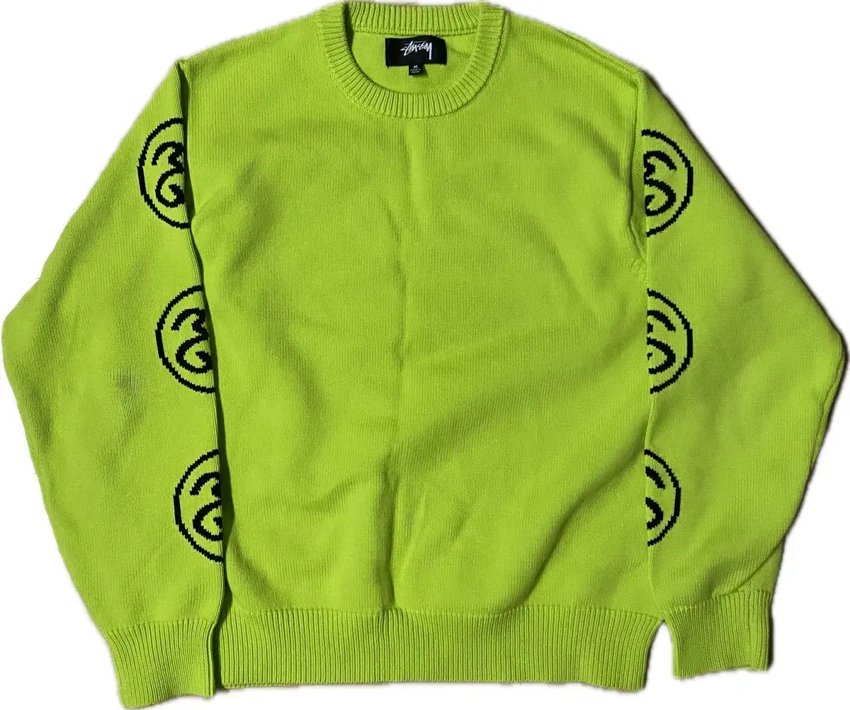 Stussy sslink knit lime  스투시 ss링크 니트 라임