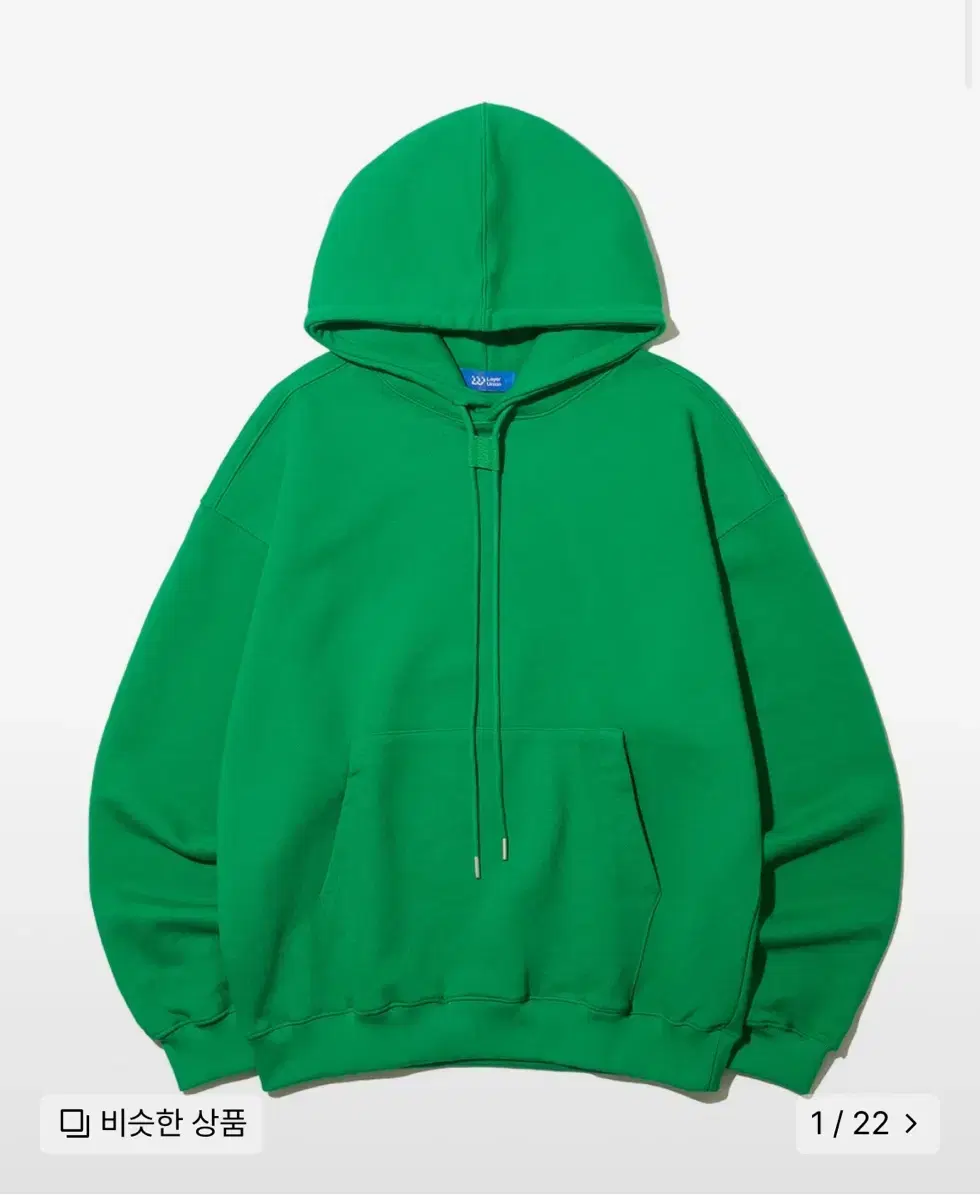 (레이어유니온)HEAVY COTTON OVER HOODIE GREEN