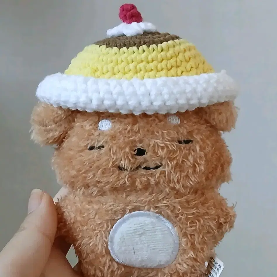 10cm 인형 뜨개 푸딩/메론소다 모자 판매 잠뜰 인형키링 뜨개옷