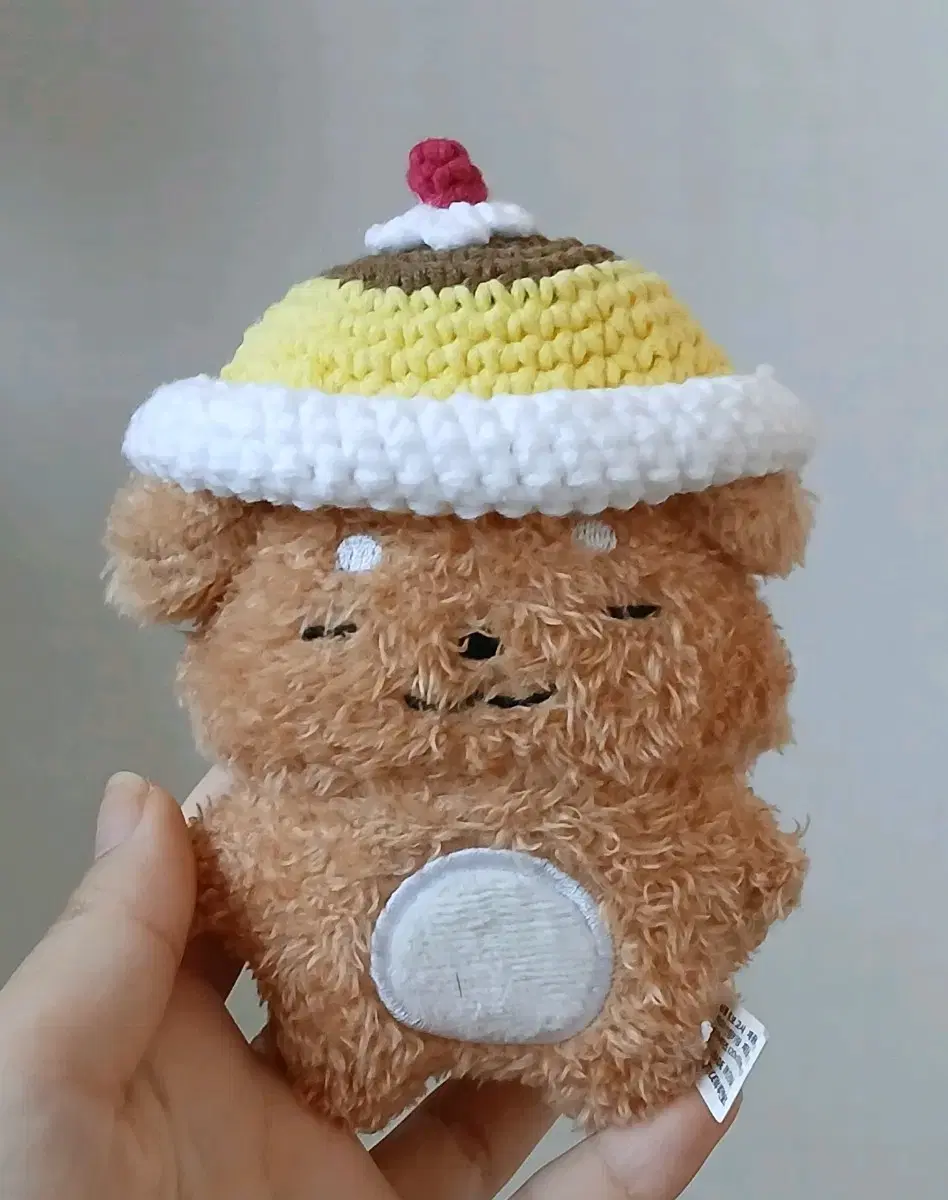 10cm 인형 뜨개 푸딩/메론소다 모자 판매 잠뜰 인형키링 뜨개옷