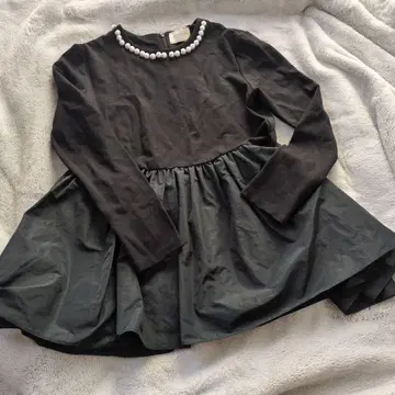 페플럼 탑스 블랙 모조 진주