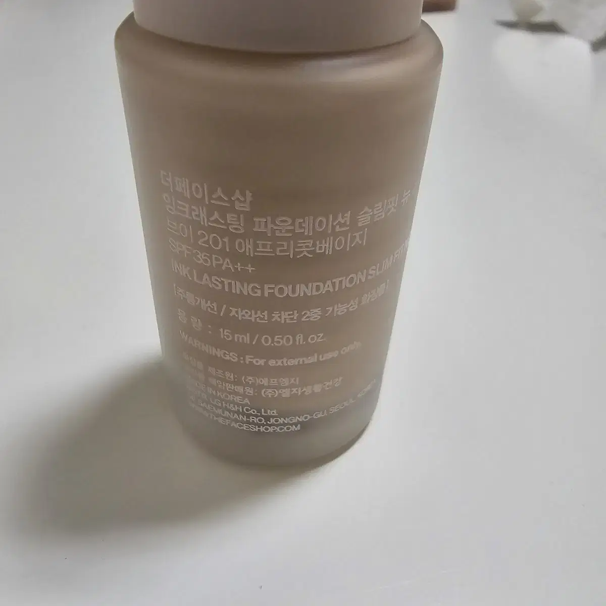 더페이스샵 잉크래스팅 파데 파운데이션 슬림핏 뉴 15ml V201 애프리