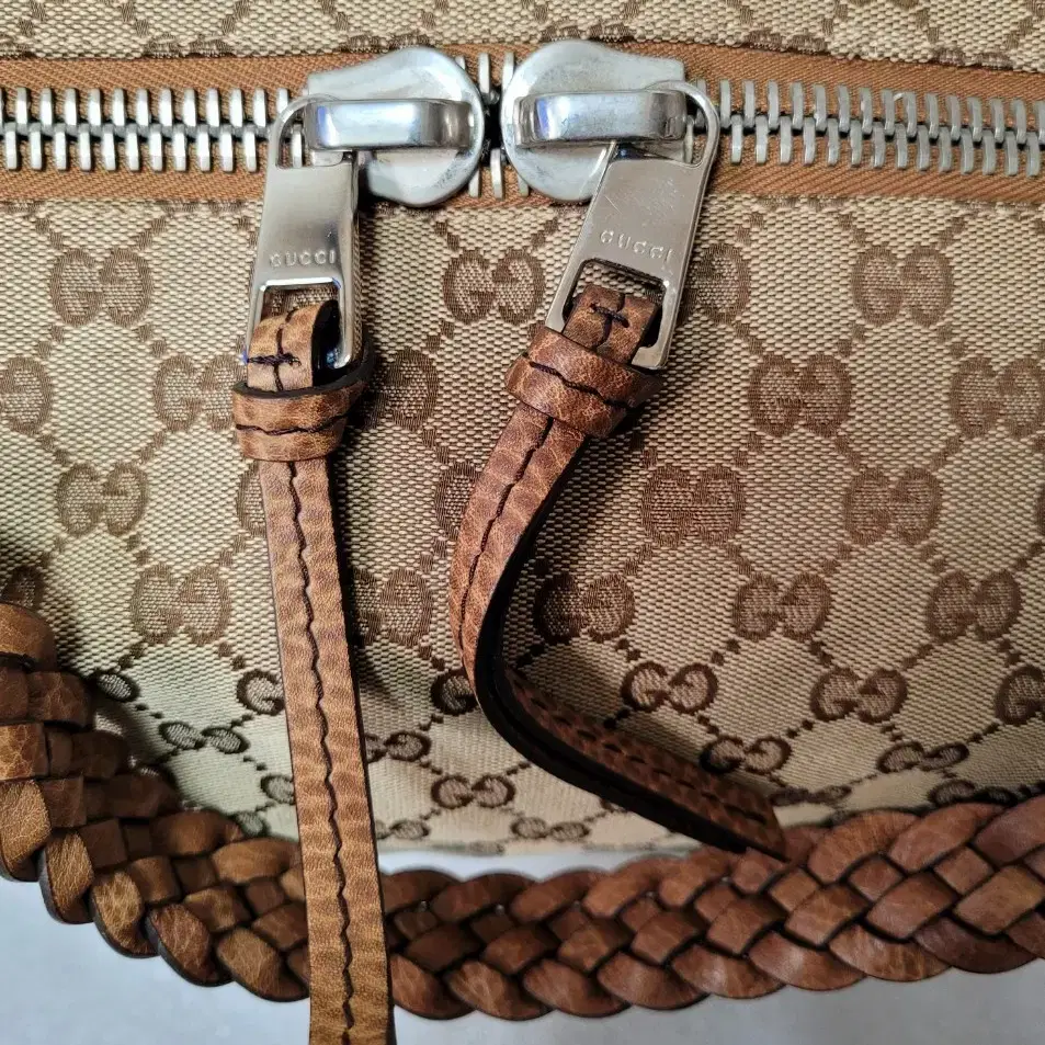 구찌 GUCCI Bamboo Bar GG Canvas Large Bag