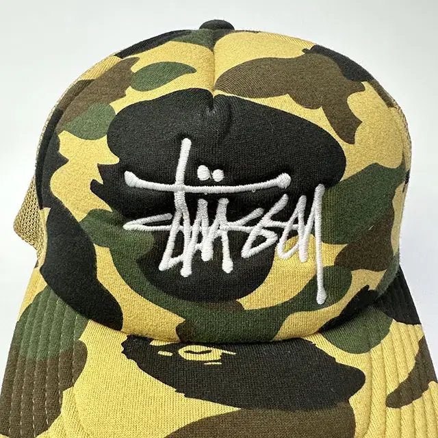 BAPE x STUSSY Trucker Cap 베이프 스투시 트러커 캡