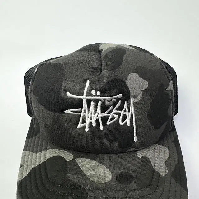 BAPE x STUSSY Trucker Cap 베이프 스투시 트러커 캡