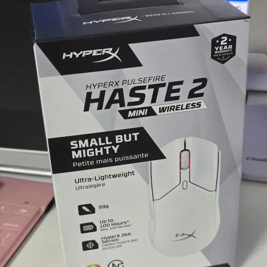 [미개봉] 하이퍼엑스 HASTE 2 mini wireless 마우스