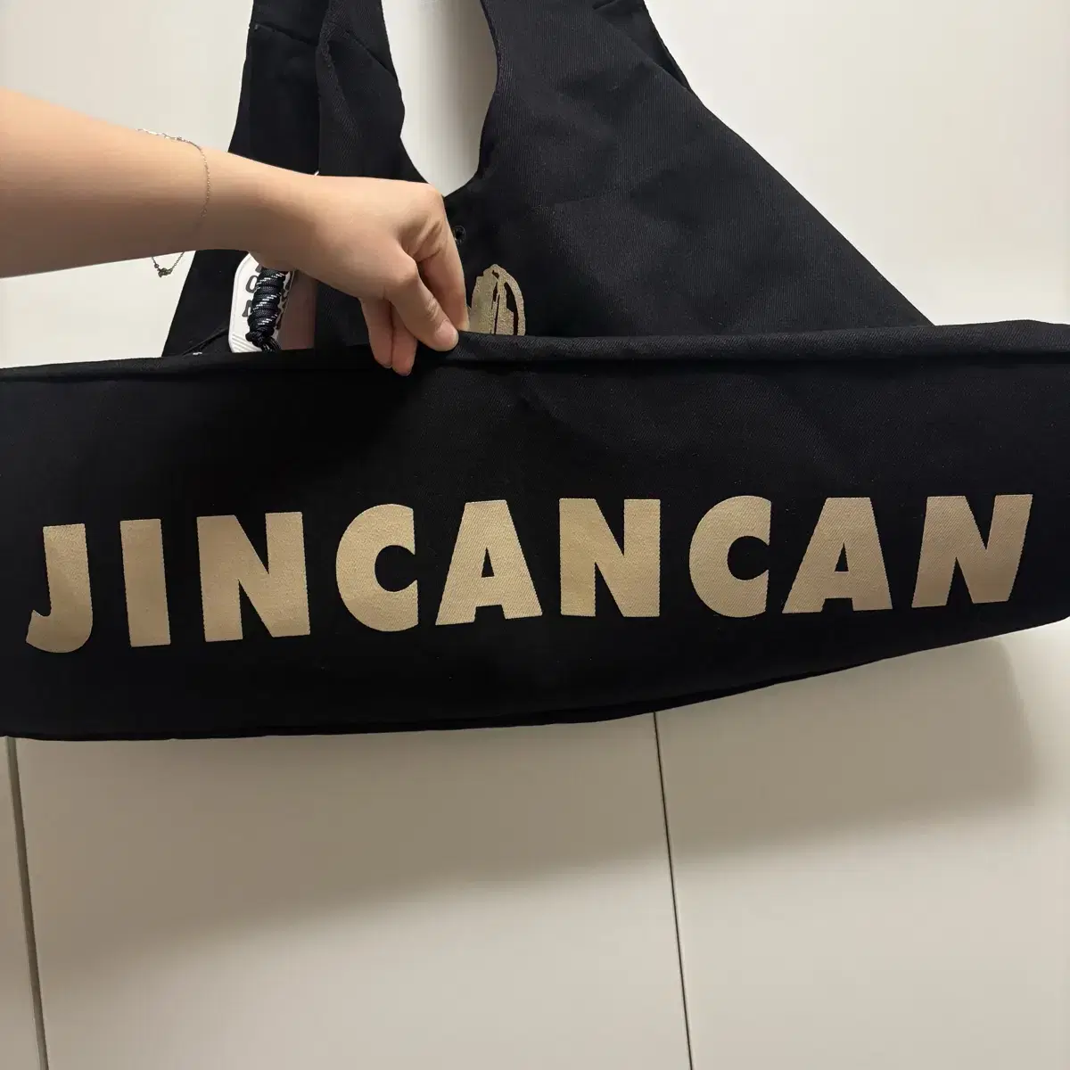 JINCANCAN 빅 사이즈 보부상백 가방+키링