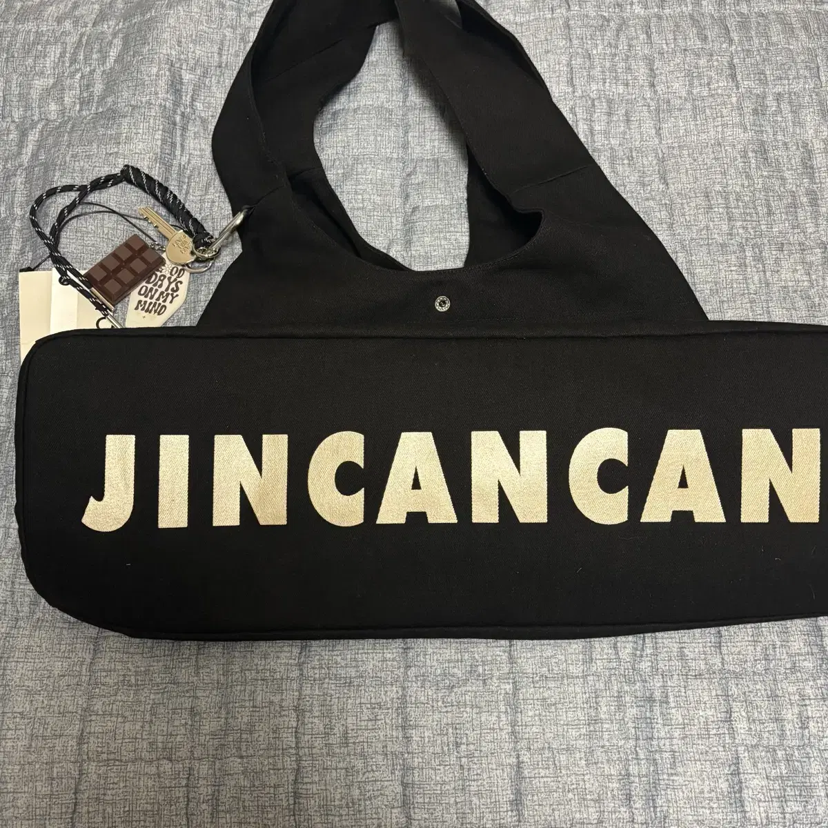 JINCANCAN 빅 사이즈 보부상백 가방+키링