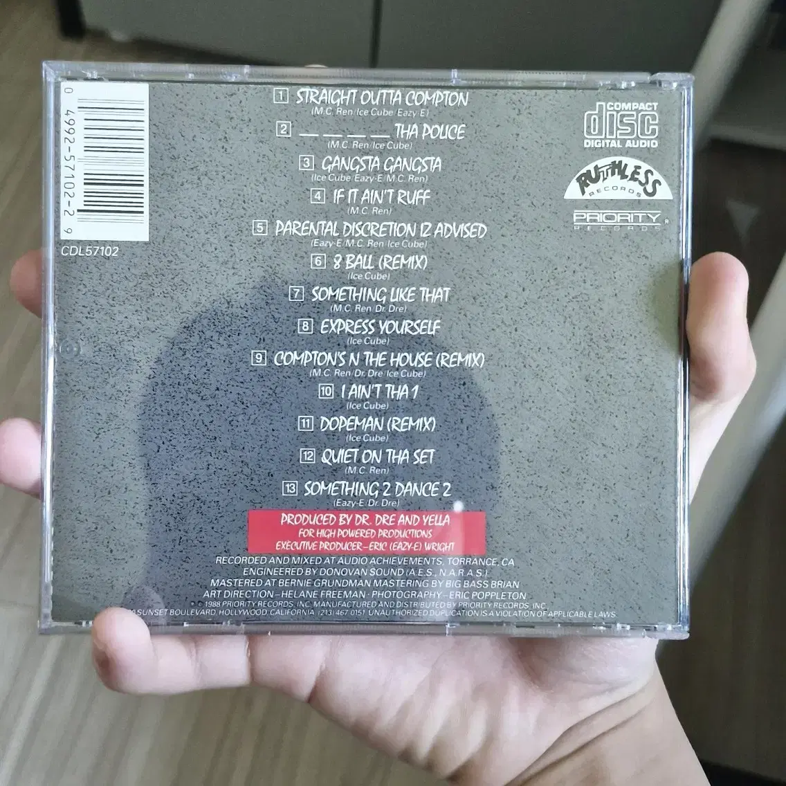 NWA Straight Outta Compton CD