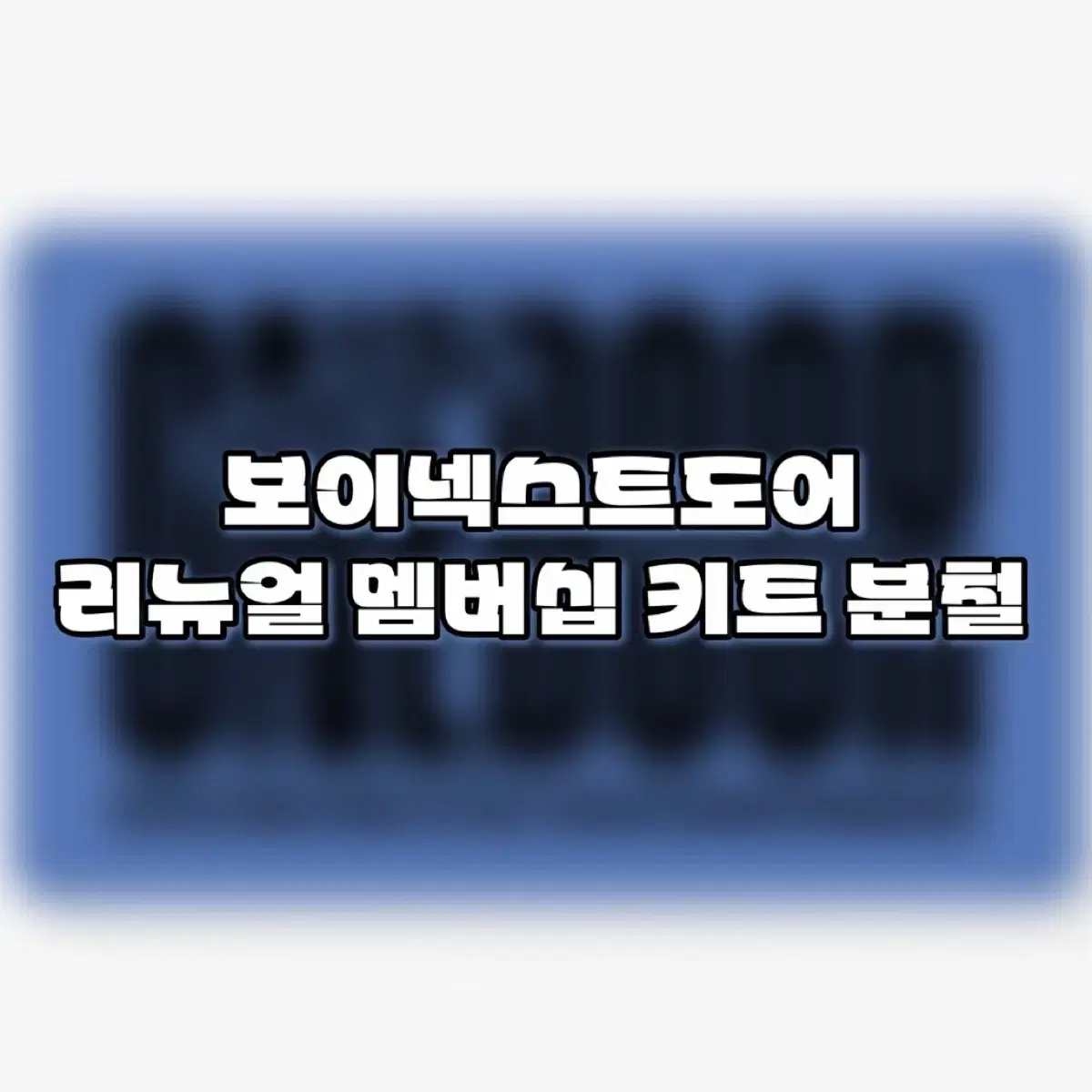 보이넥스트도어 보넥도 리뉴얼 멤버십 키트 분철