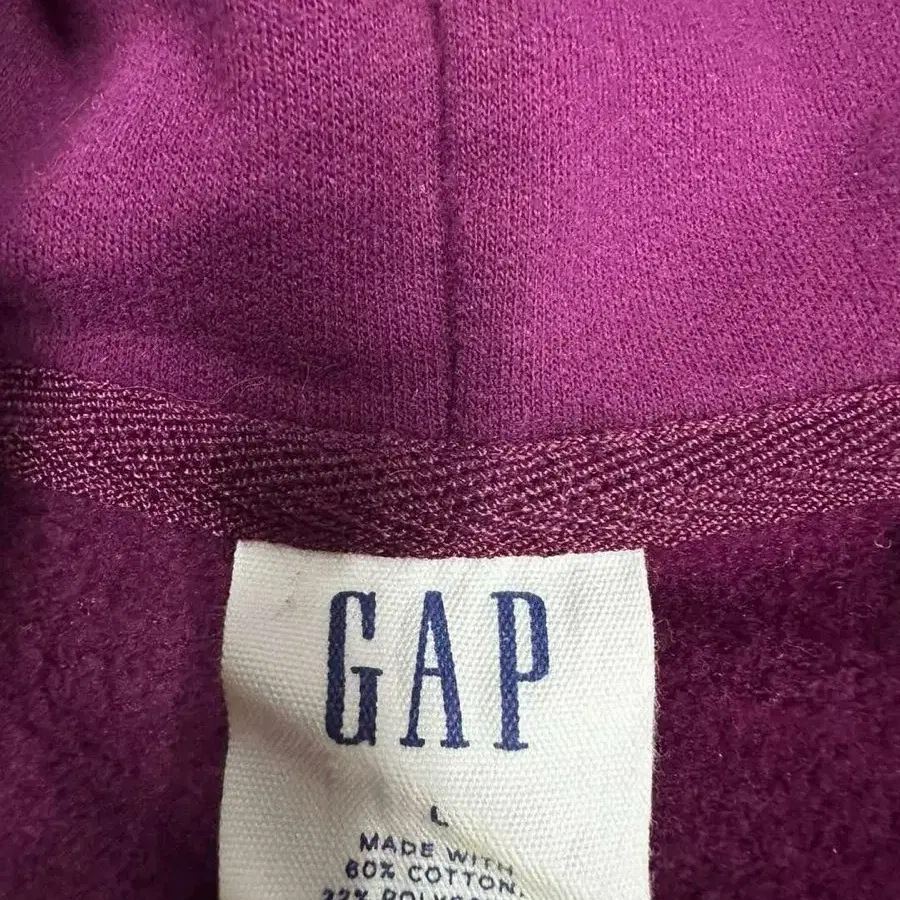 GAP 갭 퍼플 빅로고 후드집업 희귀져지(L)