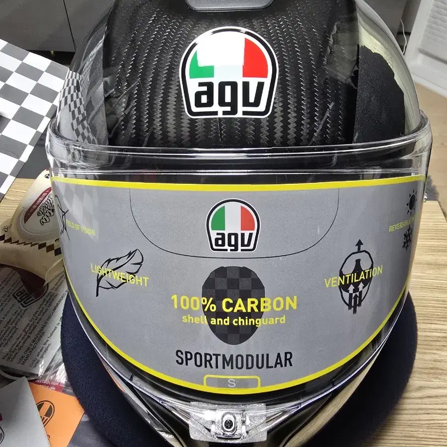 agv 풀카본 시스템 헬멧 스포츠 모듈러 새상품 반값 s사이즈